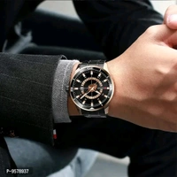 EST 🇨🇭  Mens Luxury Imported Wathes  - Rich Black