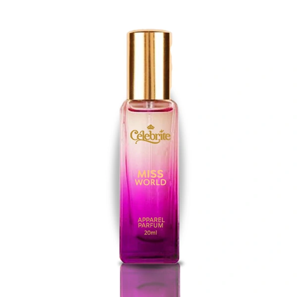 Miss World – Bollywood-Inspired Long-Lasting 20 ML Apparel Perfume | Elegance Redefined for Your Wardrobe - 20 ML, 20 ML