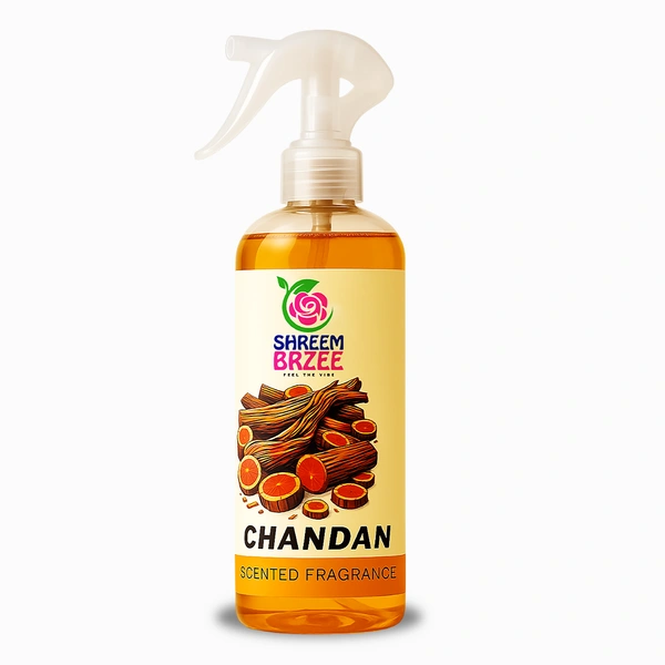 250 ML Chandan Room Freshener Spray – Long-Lasting Natural Sandalwood Air Freshener for Home, Office & Car | Fragrascent Premium Collection - 250 ML, 250 ML