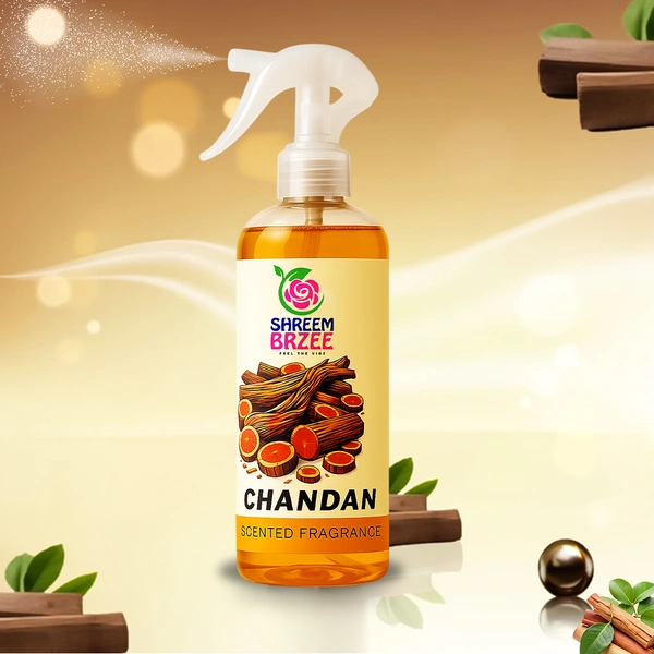 250 ML Chandan Room Freshener Spray – Long-Lasting Natural Sandalwood Air Freshener for Home, Office & Car | Fragrascent Premium Collection - 250 ML, 250 ML