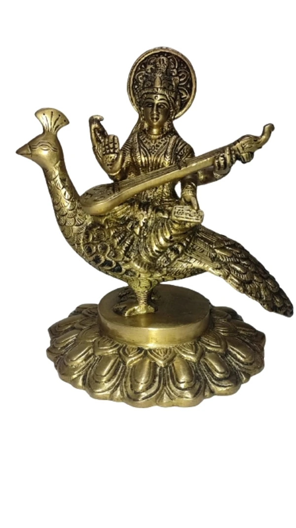 Saraswati With Peacock 