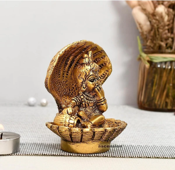 PJH Seep Ladu Gopal - 9 × 6.8 cms., White Metal