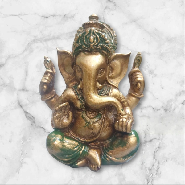 PJH Ganesh  - L 4 x B 3.27 x H 5.2 Inches., Polyresin, 400 Gms., Box