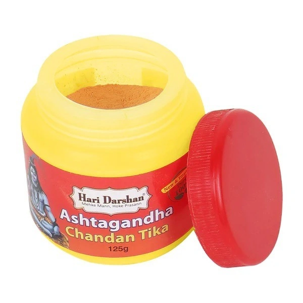 Hari Darshan Ashtagandha Chandan Powder Tika/Tilak- for religious ceremony - 60g, Pack of 4   - 60 Gms., Box