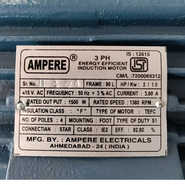 Induction Motor 2 HP 3 Phase