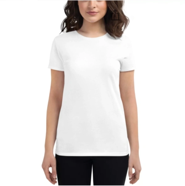 Custom Print Tshirt Female (SEND THE IMAGES TO THE WHATSAPP CHAT - 7305508023 TO PRINT) - White, S