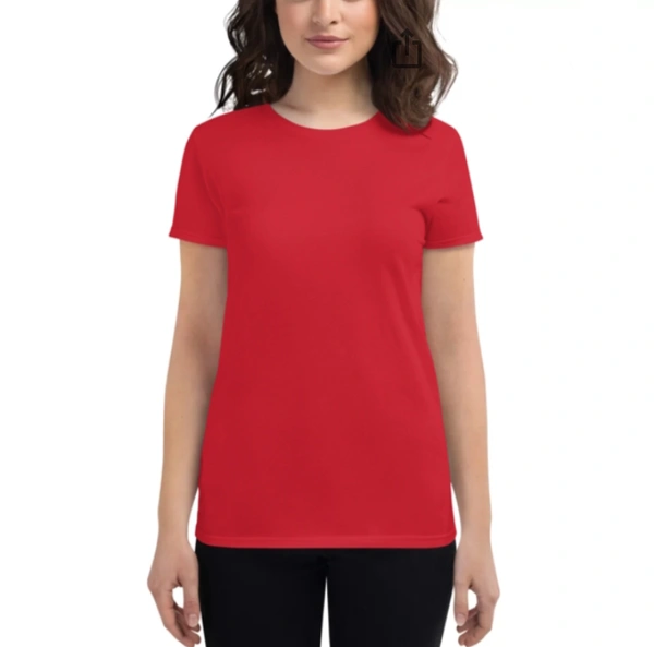 Custom Print Tshirt Female (SEND THE IMAGES TO THE WHATSAPP CHAT - 7305508023 TO PRINT) - Red, L