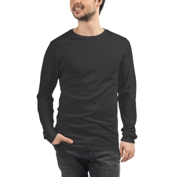 Custom Print Full Sleeve Tee Male - White, S