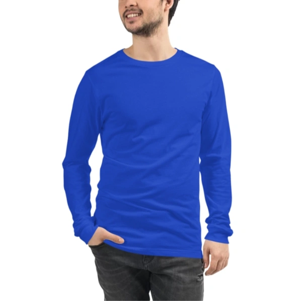 Custom Print Full Sleeve Tee Male - Royal Blue, S