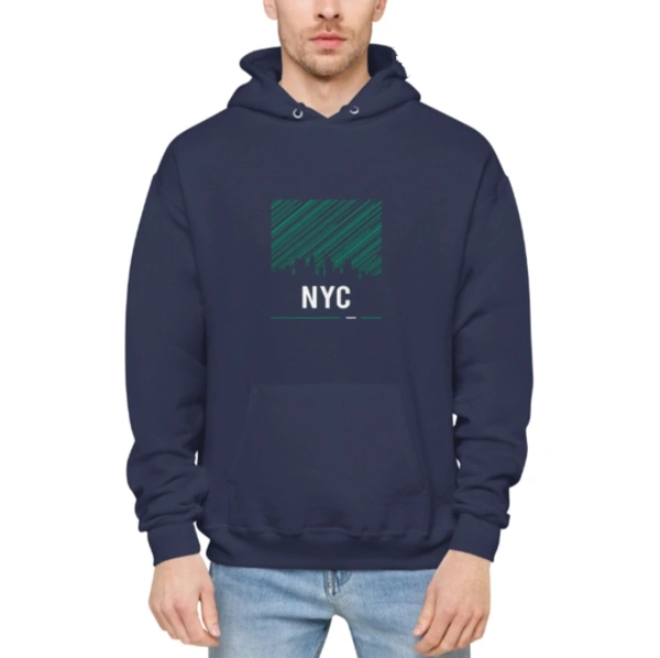 Nyc Hoodie  - Navy Blue, M