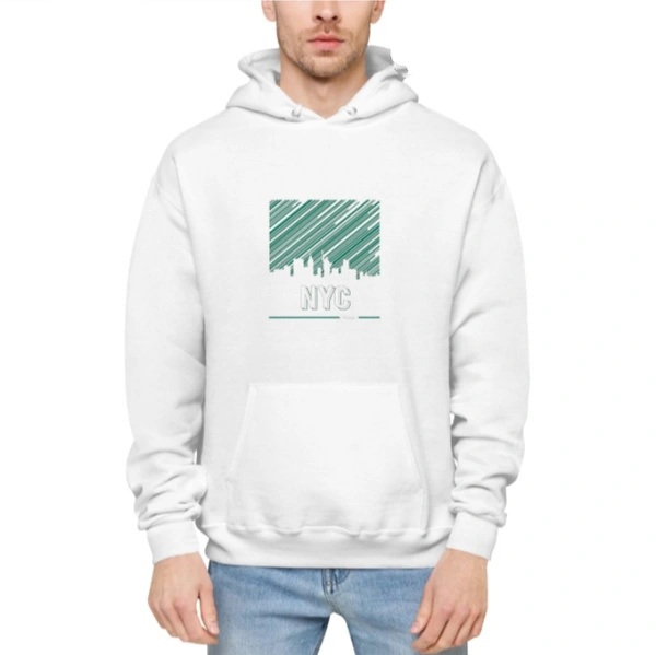 Nyc Hoodie  - White, L