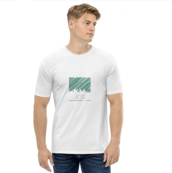 Nyc Polyester Mix Tshirt  - White, XXL