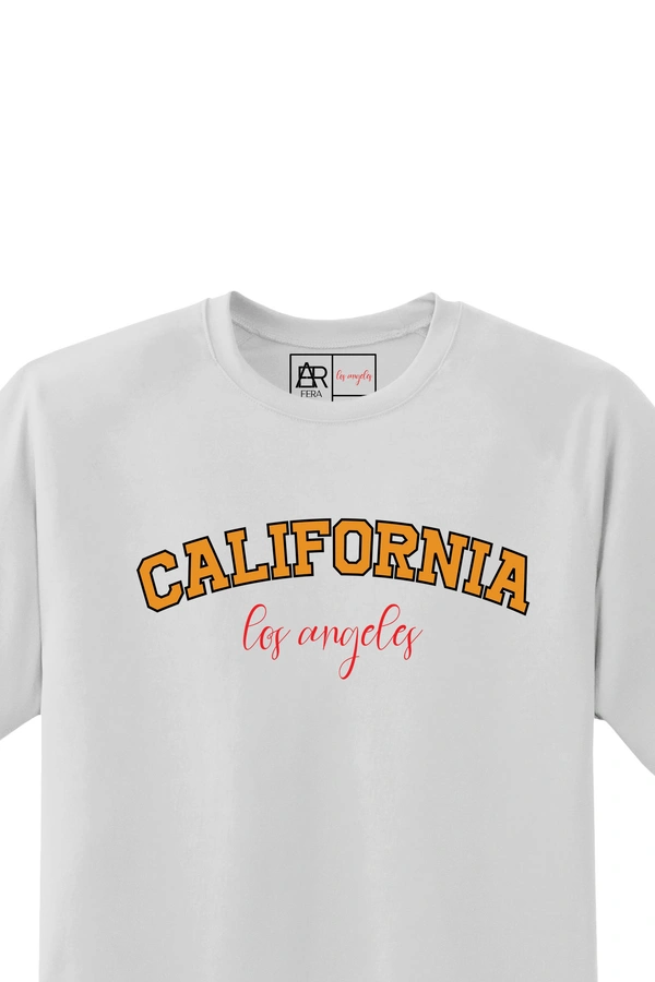 FERA CALIFORNIA LOS ANGELES ROUND NECK T SHIRT - OFF WHITE, L