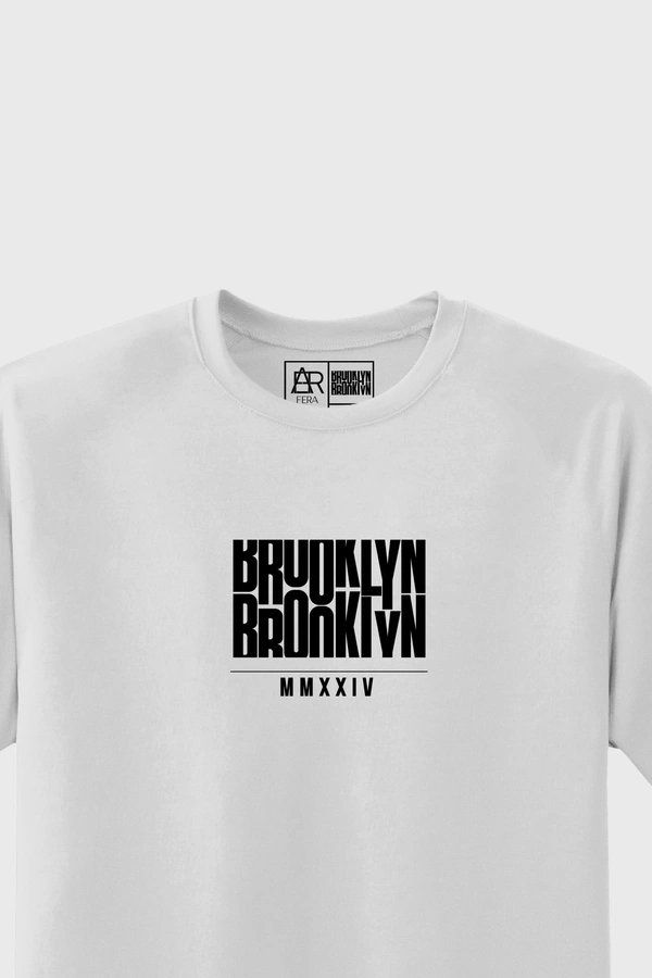 FERA UNISEX BROOKLYN 2024 ROUND NECK T SHIRT - White, S