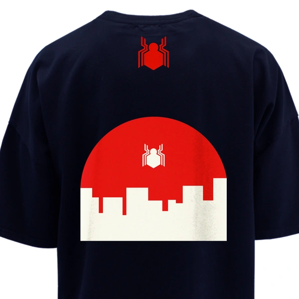 FERA SPIDER MAN OVERSIZED T-SHIRT - NAVY, S
