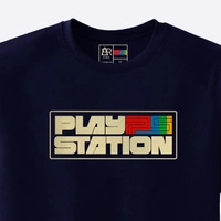 FERA PLAY STATION ROUND NECK T-SHIRT  - NAVY, M