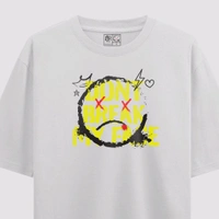 FERA DON'T BREAK MY FACE OVERSIZED T-SHIRT - White, S