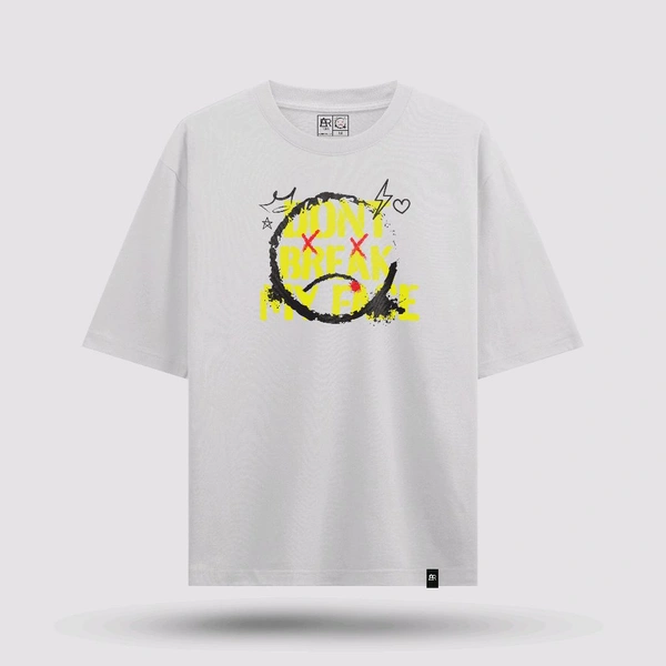 FERA DON'T BREAK MY FACE OVERSIZED T-SHIRT - White, M