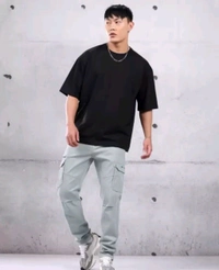 Classical Rhino  Black Oversized Tshirt  - Black, M
