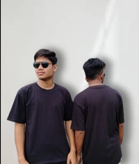 Classical Rhino  Black Oversized Tshirt  - Black, L