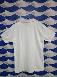 Classical Rhino  White Polo Neck Tshirt  - White, M