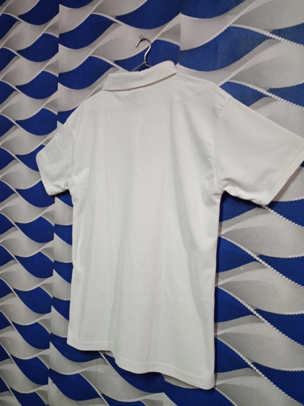 Classical Rhino  White Polo Neck Tshirt  - White, XL