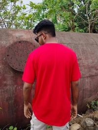 Classical Rhino  Red Oversized T-shirt  - Red, XL