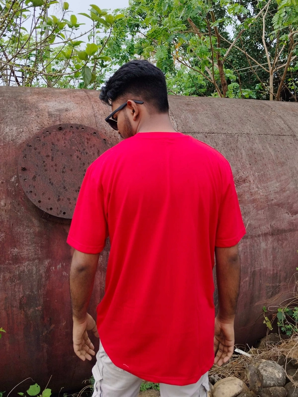 Classical Rhino  Red Oversized T-shirt  - Red, XL