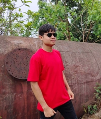 Classical Rhino  Red Oversized T-shirt  - Red, XL