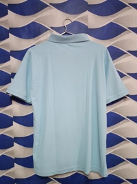 Classical Rhino  Polo Neck Tshirt  - Cerulean, M