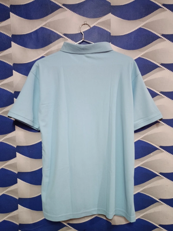 Classical Rhino  Polo Neck Tshirt  - Cerulean, M