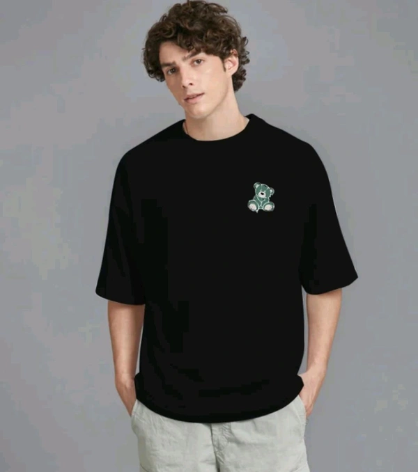 Classical Rhino  Black Front & Back Print Oversized  - Black, M