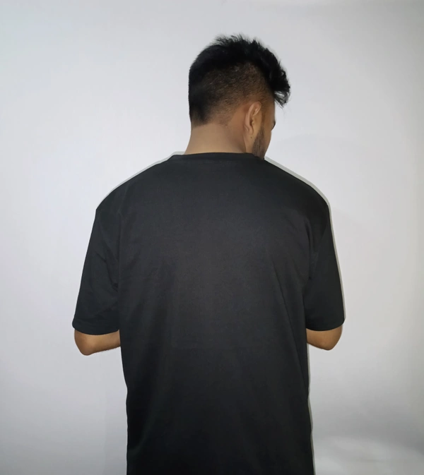 Classical Rhino  Black Printed Oversized T-shirt  - Black, L