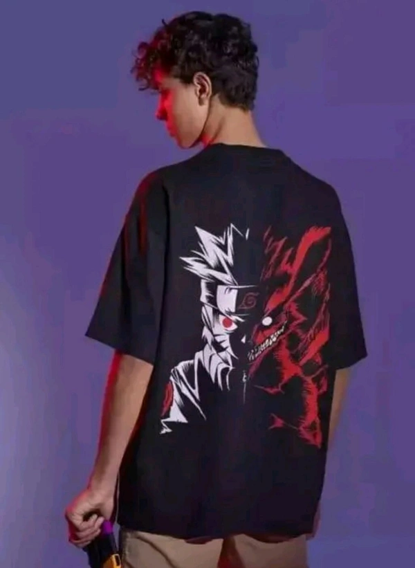 Classical Rhino  Black Front Back Oversized T-shirt  - Black, M