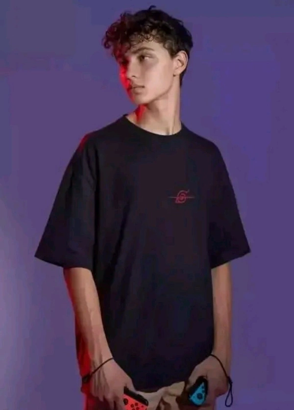 Classical Rhino  Black Front Back Oversized T-shirt  - Black, M