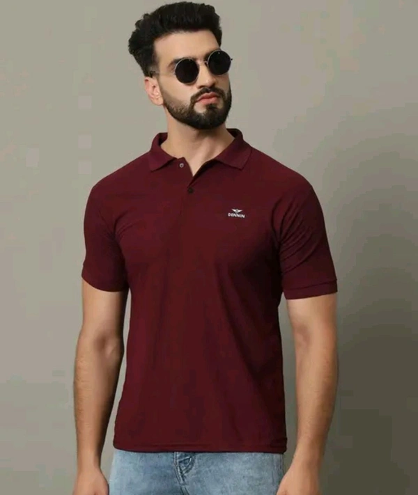 Classical Rhino  Cotton Polo Neck Tshirt  - Carnaby Tan, M