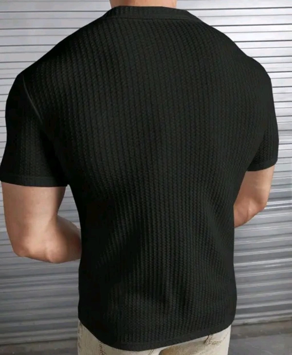 Classical Rhino  Stylish Regular Fit Premium Casu Wear Cuban Collar Shirt  - Black, M
