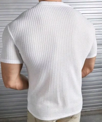 Classical Rhino  Stylish Regular Fit Premium Casu Wear Cuban Collar Shirt  - White, XXL