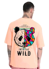 Classical Rhino  Oversized Printed Tshirt  - L, Golden Tainoi