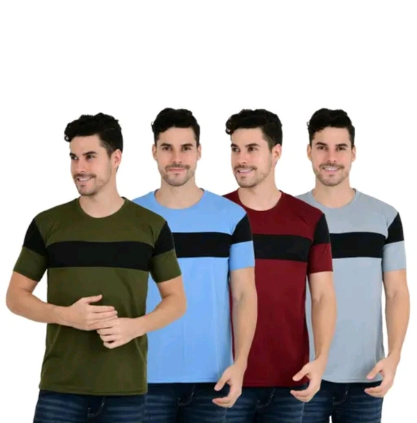 Classical Rhino  Pack Of 4 Regular T-shirt  - XL