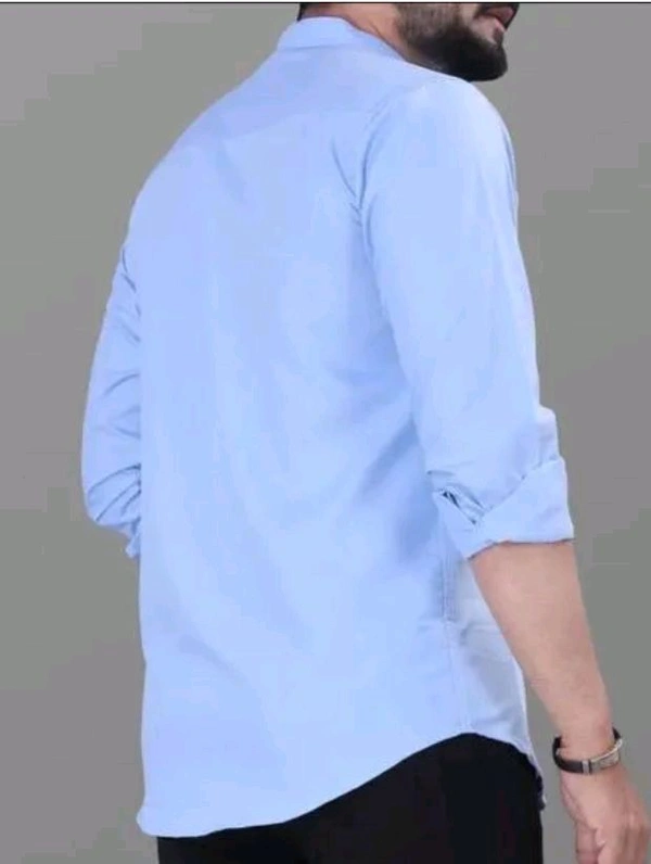 Classical Rhino  Stylish Graceful Mens Shirts  - Cornflower Blue, XL