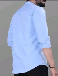Classical Rhino  Stylish Graceful Mens Shirts  - Cornflower Blue, XXL