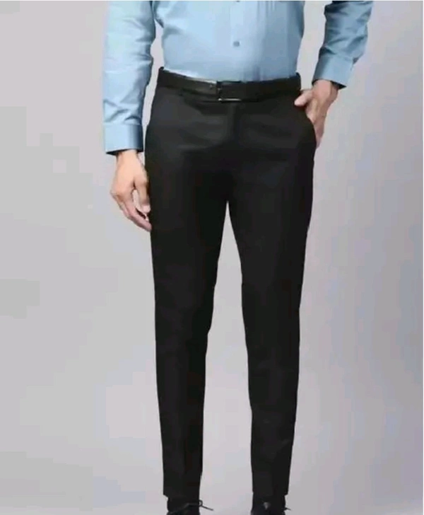 Classical Rhino  Black Formal Pants  - 38