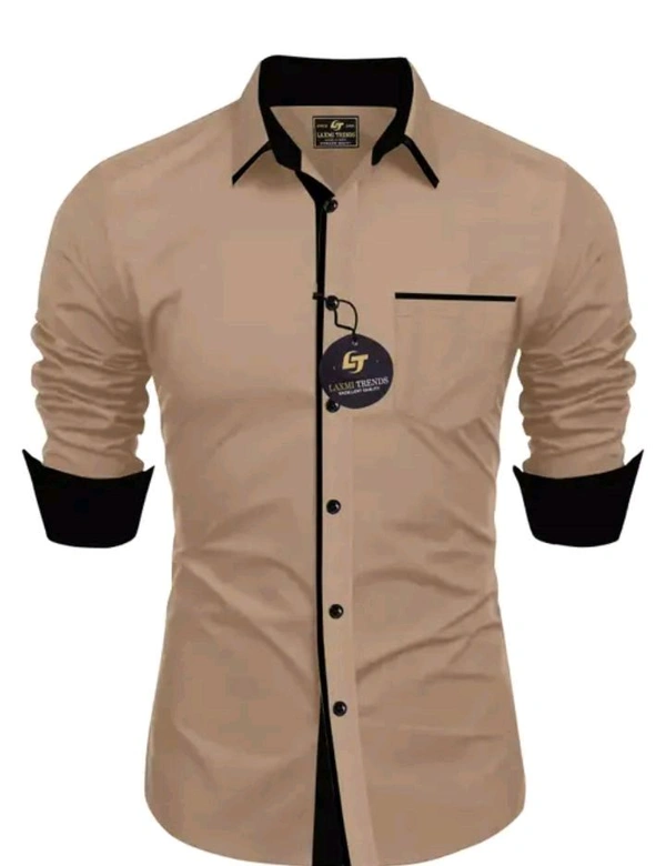 Classical Rhino  Formal Solid Collar Shirt  - Tangerine, M