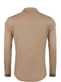 Classical Rhino  Formal Solid Collar Shirt  - Tangerine, L