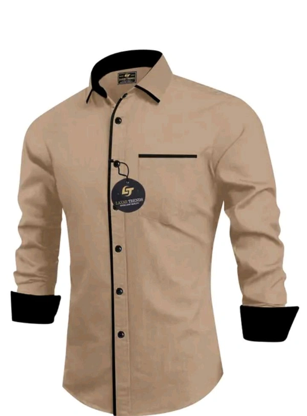 Classical Rhino  Formal Solid Collar Shirt  - Tangerine, XXL