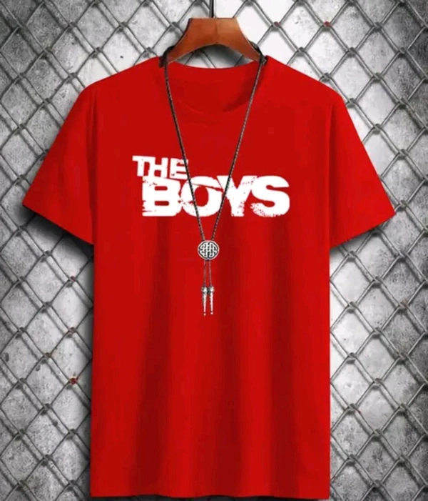 Classical Rhino  Red And White Cotton Oversized T-shirt  - Red, XL