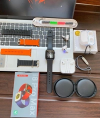 8 In 1 Combo Offer  Ultra Smart Watch,airpod,headphone,strap,etc - White