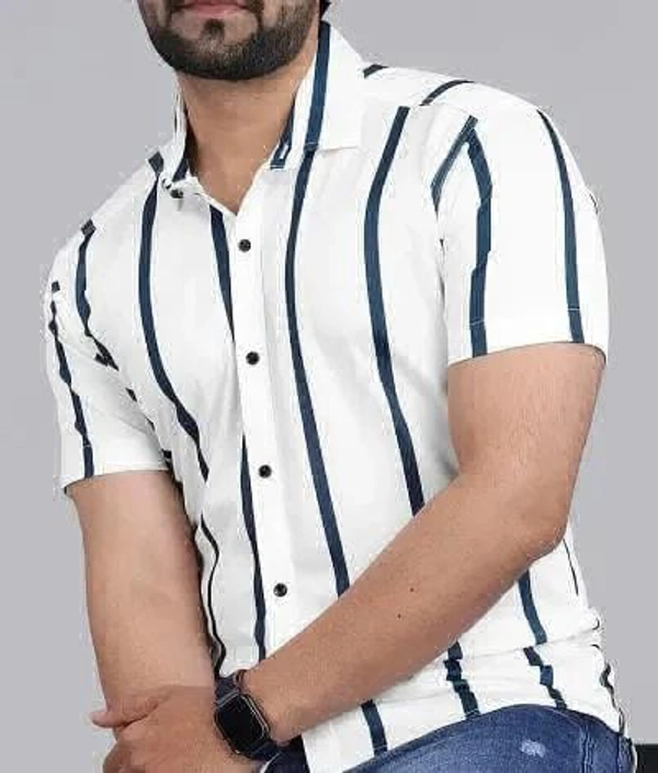 Half Casual Shirt For Mens  - Lavender blush
