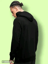 *Stylish Fancy Cotton Blend Printed Hoodie For Men   - Xl